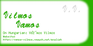 vilmos vamos business card